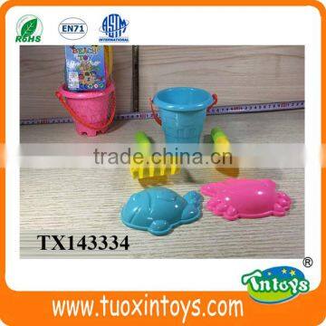 Plastic Summer Toy Sand Beach Bucket Toys Set for Sale 6pcs photo-6