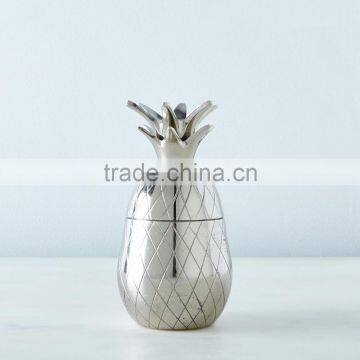 Promotional White Copper Gold Pineapple Ceramic Cookie Jar photo-3