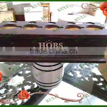 wholesale wooden wine bottle rack of pine wood material