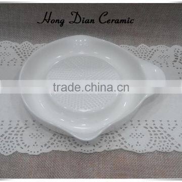 Food Contact Safe Ceramic Round Plate for Grinding,lemon Squeezer,ceramic Barbecue Plate Dishes,ceramic Plate for Barbecue