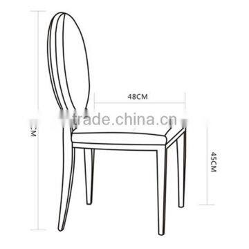Cheap Round Back Stainless Steel Dining Chairs for Sale photo-6