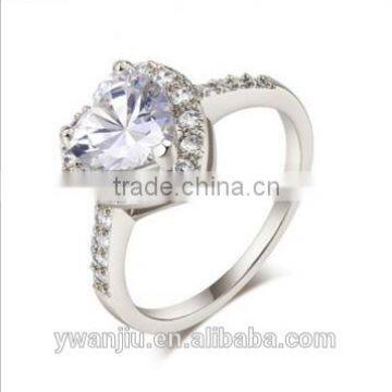 Wholesale Stock Small Order Fashion Women Heart-shaped Rings photo-2