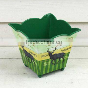 2013 autumn bulk flower pots deer square planter flower pot