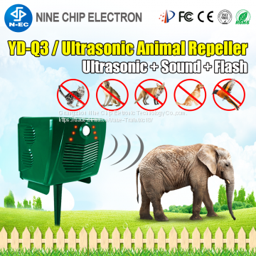 Solar Ultrasonic Bird Repeller Monkey Repeller Cat Dog Chaser for Garden photo-2