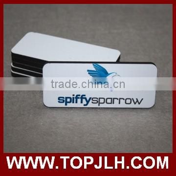 wooden finishing MDF Magnetic Name Tag for sublimation printing