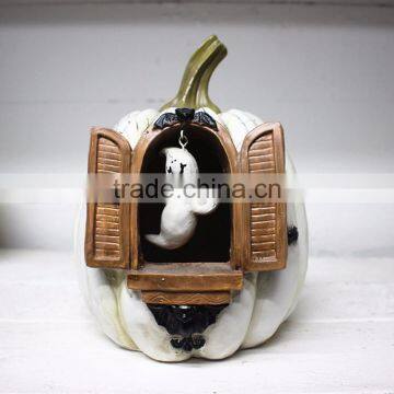 Custom Haunted House Decorative Resin Ghost Pumpkin photo-2