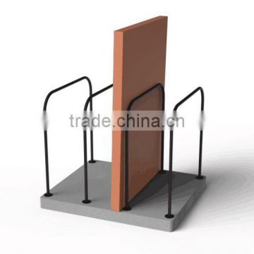 Multi-function metal book holder with concrete tray office desk organizer/ book holder