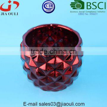 New Home and Garden Decorations Pineapple Shape Plating Red Ceramic Plant Pots photo-3