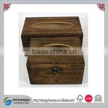 Classical Brown Wooden Tissue Box photo-3