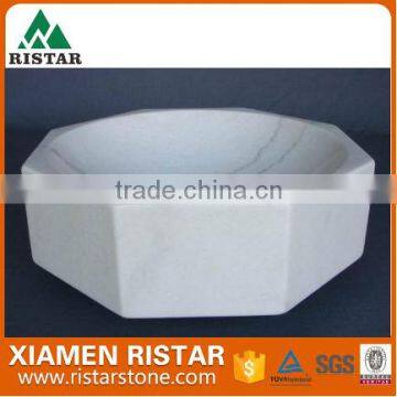Beautiful round white marble stone bathroom basins and stone sinks RST-SB037