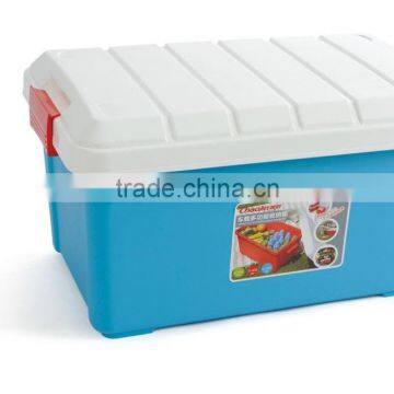 55L plastic car storage box /tool box/car trunk with lock