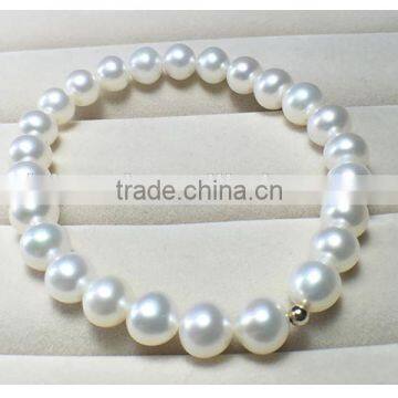 Hottest 8-9mm White Round Freshwater Pearl Love Bracelet photo-6
