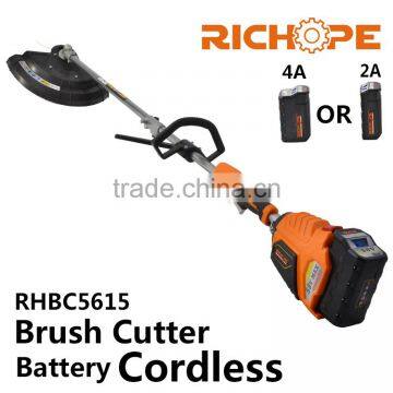 58V cordless battery brush cutter with 4A or 2A Li-ion battery