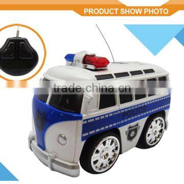 2.4G 2CH Electric Car Remote Control rc Bus Toy With Police Flashlight & Music photo-2