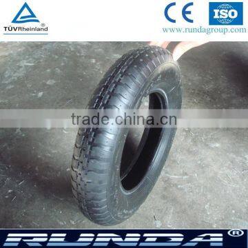 Line pattern rubber wheelbarrow tyre 350x8