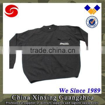 Police Security Blue Men and Woman Unisex Woolen Sweater Pullover photo-5