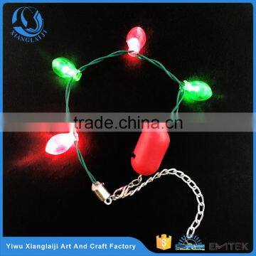 bulk custom Christmas led bulb glow bracelets