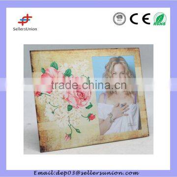 High Quality Big Flower Printed Picture Frame Moulding 4"x6"