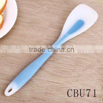 Factory Silicone Handle Colorful Kitchenwares Cooking Tools Set Double Colors Soft Ladle Turner Spoon Kitchen Utensils photo-2