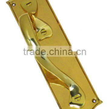 Classic brass door handles with plating