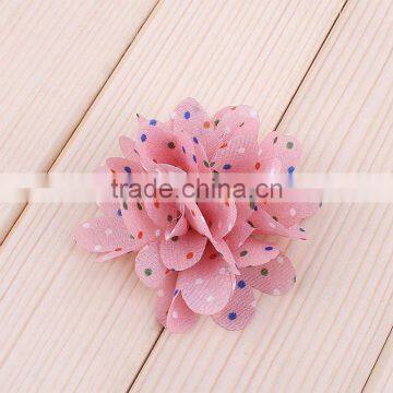 Handmade Fabric Flower Clip With Dot for Kids Hair Accessories photo-6