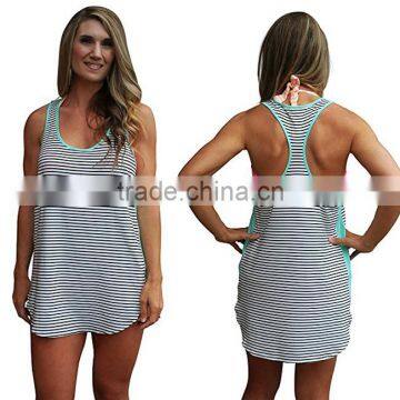 Swimsuit Cover Up Super Soft Cotton Polyester Blend Tank Extender Racerback Swimsuit Beachwear Dress Swimwear One Piece