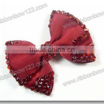 MSD wholesale red big ribbon bow tie for hat /garment/hair accessories