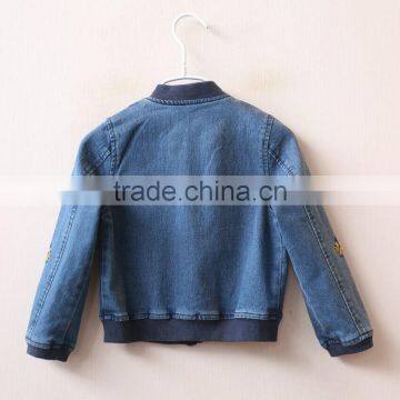 2016 Fall New Arrival Baby Girls Embroidery Denim Jeans Jacket photo-2
