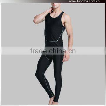 Mens Fitness Training Polyester Spandex Compression Gear Vest Sleeveless,Skin Fit Dri Fit Compression Thermal Pants Tights