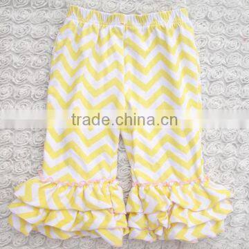 Hot Sale Rainbow Kids Ruffle Bottom Pants Cute Newborn Clothes Girls Triple Ruffle Pants Wholesale photo-5