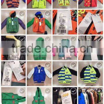 GZY Guangzhou stock lot kids winter down jacket coat cheap waistcoat for kids