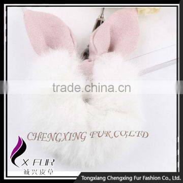 CX-E-02 Genuine Rabbit Fur Ear Lovely Elastic Hair Band photo-4