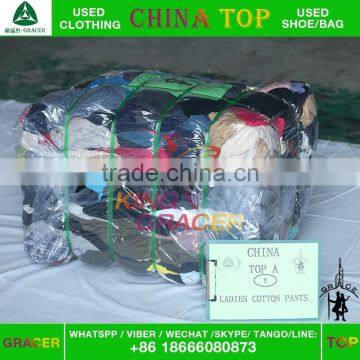 Lady Used Clothes Cream Used Women Summer Pants Hot Sale in Asia photo-3