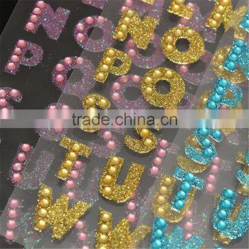 Alphabet Letter Glitter Crystal Stickers Self Adhesive DIY Decor Scrapbooking photo-2
