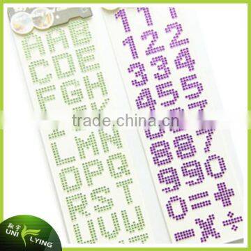 Customized Self-adhesive Acrylic Rhinestones Sticker Number Tape Scrapbooking Craft Decorative Sticker photo-4