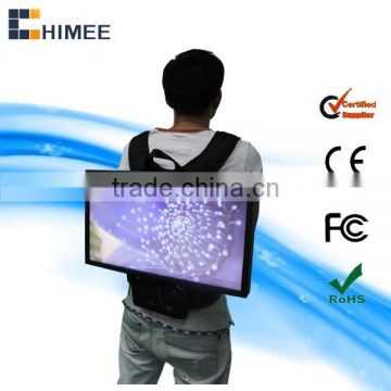 19inch widescreen lcd monitor portable backpack innovative electronic advertising product