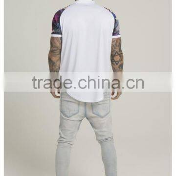 2016 Fashion Design Mens Baseball Jersey With Sublimation Printed Sleeves 100% Polyester Curved Hem 1/4 Zipper Baseball T Shirt photo-6