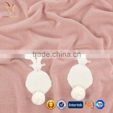 Cute Rabbit Design Soft Baby Fleece Blanket,Baby Blankets Wholesale photo-3