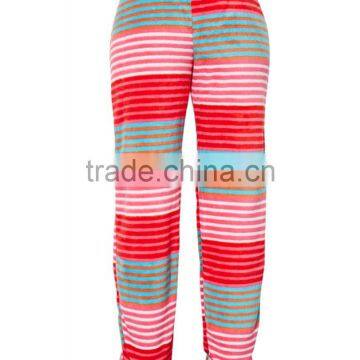 Women's Coloful Mixed Stripe Warm Pyjamas Pants photo-2