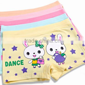 oem customize hot fashion 100%cotton children girls boxer briefs