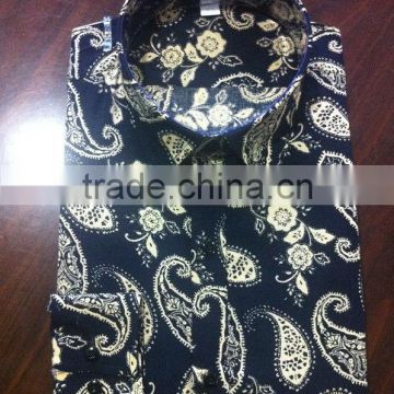 Blue paisley shirts