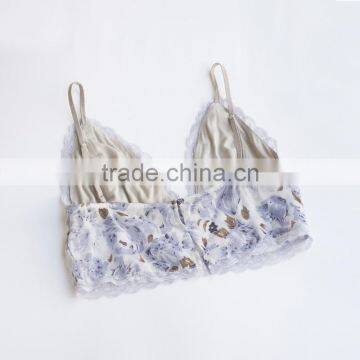 Floral Chiffon Cami Crop Top New Design Girl's Fashion Bralette photo-5