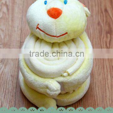 Cute 3D Animal Character Coral Fleece Baby Blanket photo-3