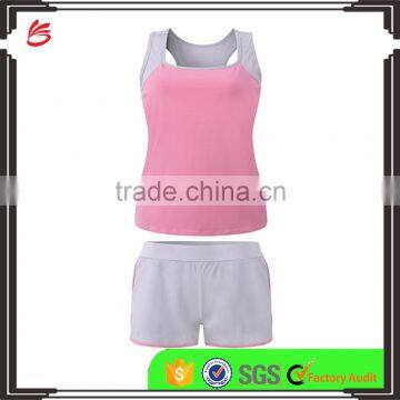 Women Summer Fitted Tracksuit Set Patchwork Quick Dry Fitness Womens Sport Tracksuits