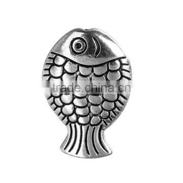 Zinc Based Alloy Spacer Beads Fish Animal Antique Silver