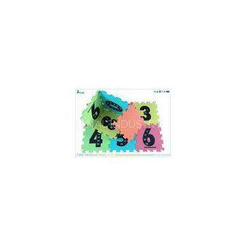 Non - Slip Alphabet And Numbers Mat , Interlocking Foam Floor Mats For Children