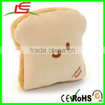 Custom plush cotton food pillow sliced bread soft stuffed cushion