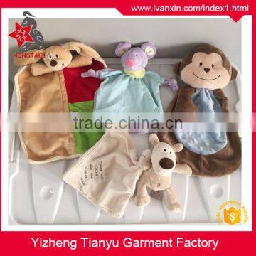 Custom design comfortable soft material baby towel animal baby face towel