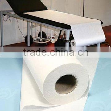 Professional disposable hospital & spa white bed sheet in a roll