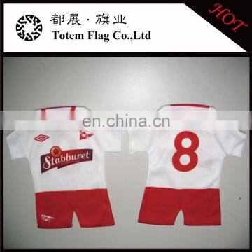 China manufacturer custom football mini jerseys with team logo and number